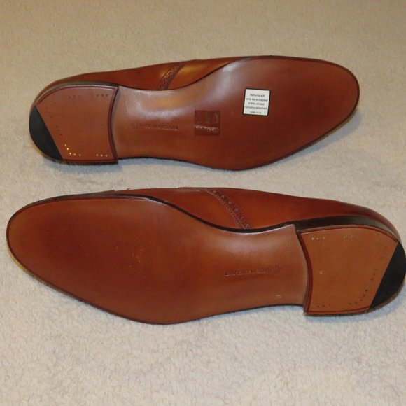 Edward Green Hove Brown Leather Brogue Monk Strap Loafers 11.5 NWOB main image 5